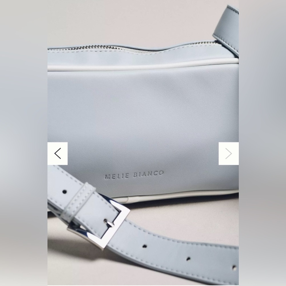 NWT Anthropologie Melie Bianco Shoulder Handbag in light blue - Picture 2 of 8